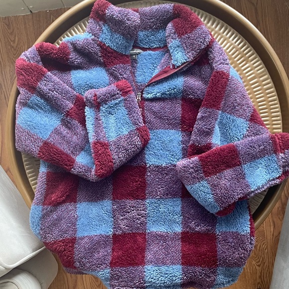 Eddie Bauer Jackets & Blazers - Fuzzy Checkered Eddie Bauer